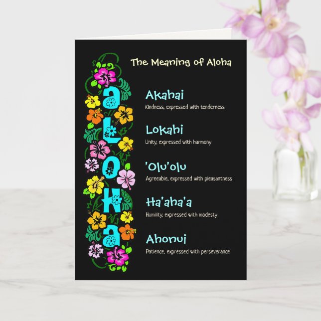 Die Bedeutung der Aloha-Karte Karte (Orchidee)