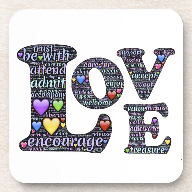 Die Bedeutung der Liebe Getränkeuntersetzer (Vorderseite)