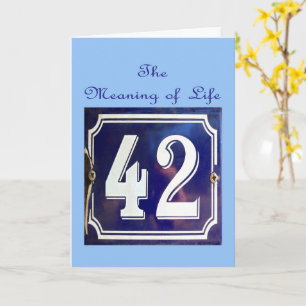 Die Bedeutung von allem. Karte