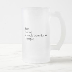 "Die Bedeutung von Bier." Monogramm-Bierkrug Mattglas Bierglas
