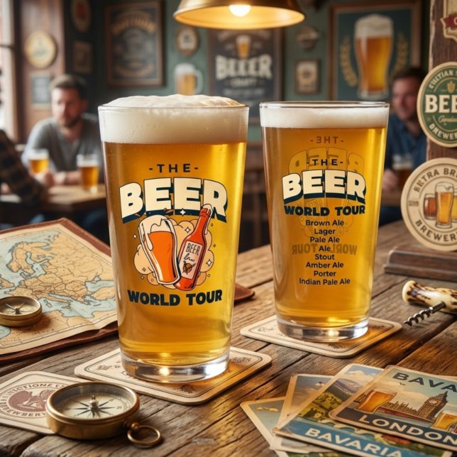 Die Beer World Tour Pint Glas (Von Creator hochgeladen)