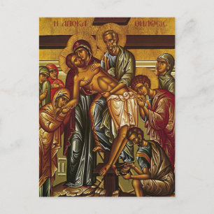 Die Beerdigung Christi Orthodoxe christliche Ikone Postkarte