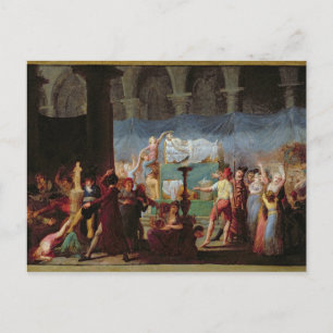 Die Beerdigung des Marats in der alten Kirche Postkarte