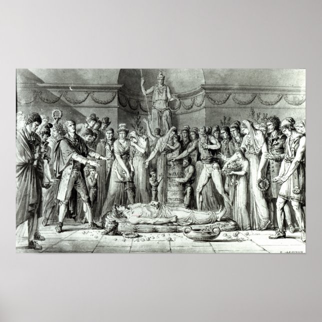 Die Beerdigung von Jean Paul Marat Poster (Vorne)