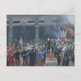 Die Beerdigung von Louis Pasteur Postkarte