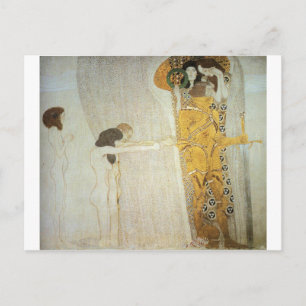 Die Beethoven-Frieze: Die Langeweile für Glück Postkarte