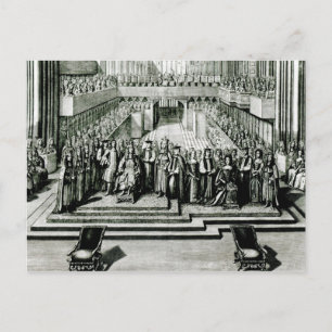 Die Begeisterung von König James II. und Königin M Postkarte