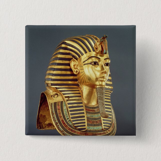 Die Begräbnismaske von Tutankhamun Button (Vorderseite)