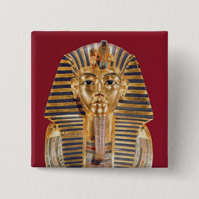 Die Begräbnismaske von Tutankhamun Button (Vorderseite)
