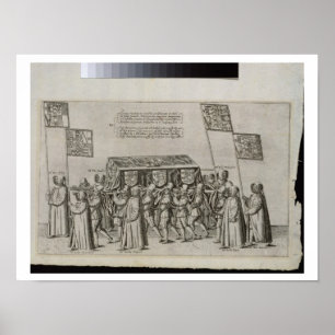 Die Begräbniszeremonie von Sir Philip Sidney (1554 Poster