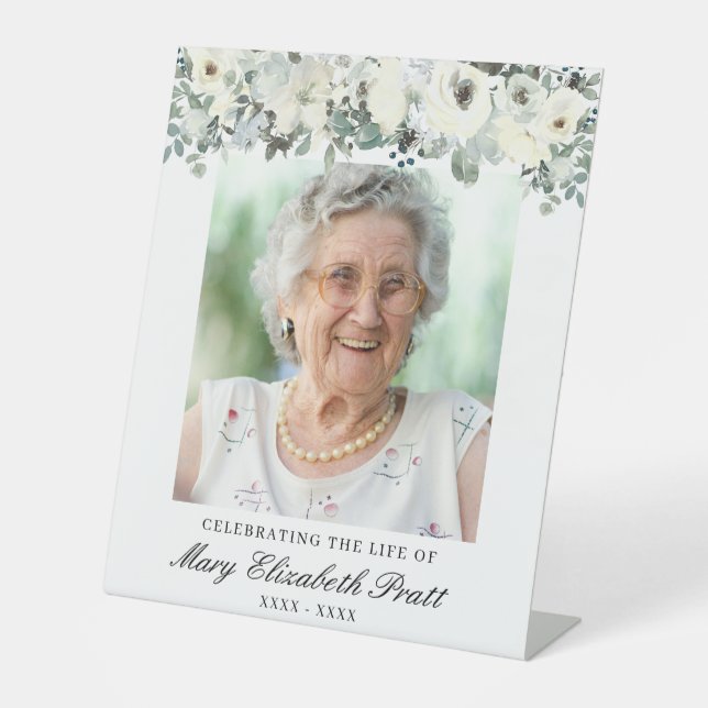 Die Begrüßung des Lebens-Fotos Sockelschild (Vorderseite)