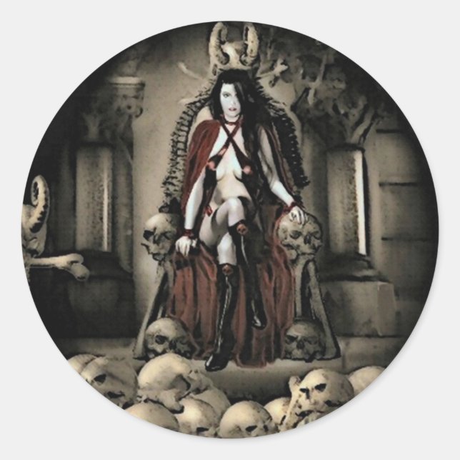 Die Behalten Vampirkleber Runder Aufkleber (Vorderseite)