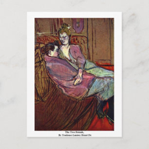 Die beiden Freunde von Toulouse-Lautrec Henri de D Postkarte
