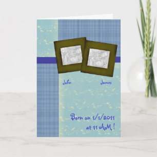 Die beiden Jungen - Foto-Geburtsankündigung - Mädc Ankündigung