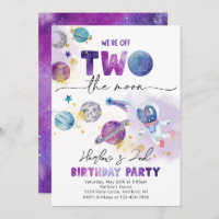 Die beiden Mond-Einladung für Mädchen | Platzeinla