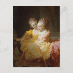 Die beiden Schwestern - Jean-Honoré Fragonard Postkarte