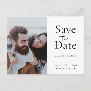 Die beiden US-Fotos Moderner QR-Code Save the Date Postkarte