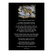 Die beiden WOLVES CHEROKEE TALE Art Poster