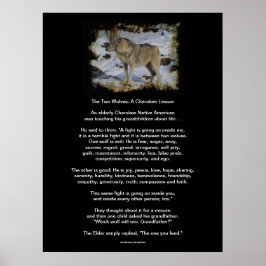 Die beiden WOLVES CHEROKEE TALE Art Poster