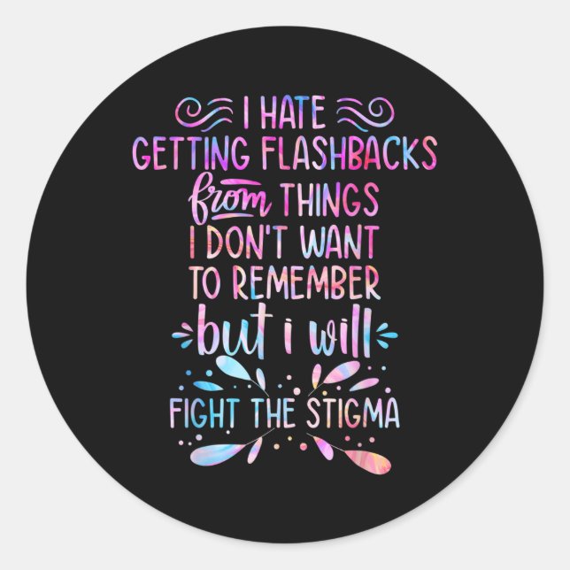 Die Bekämpfung des Stigma-Bewusstseins für psychis Runder Aufkleber (Vorderseite)
