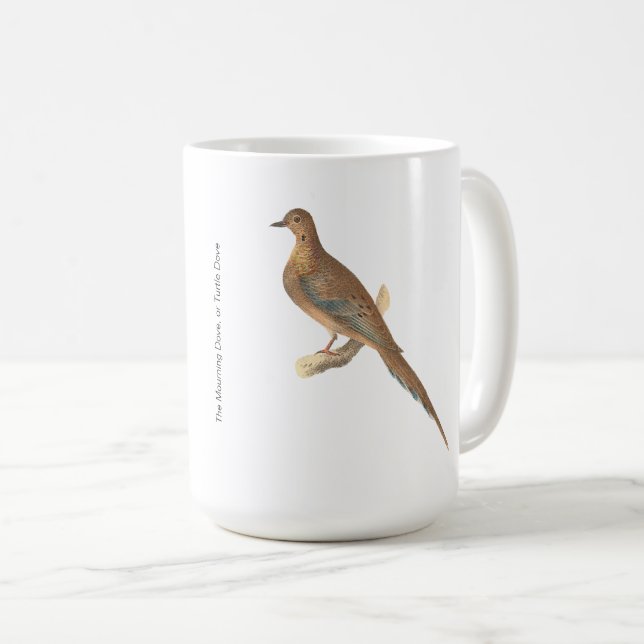 Die beklagende Taube (Carolina Turtle Dove) NY Vög Kaffeetasse (VorderseiteRechts)