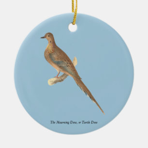 Die beklagende Taube (Carolina Turtle Dove) NY Vög Keramik Ornament