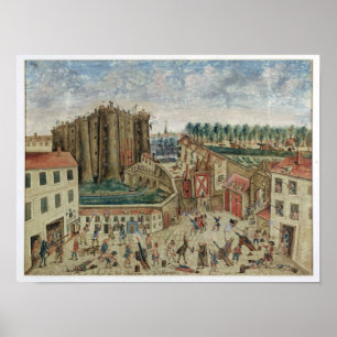 Die Belagerung der Bastille, 1789 Poster