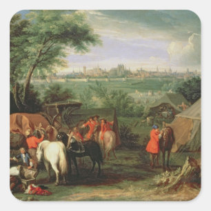 Die Belagerung von Tournai durch Louis XIV Quadratischer Aufkleber