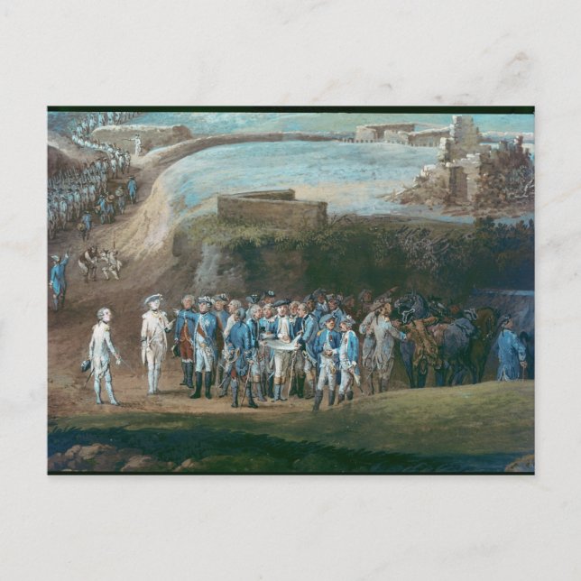 Die Belagerung Yorktown Postkarte (Vorderseite)