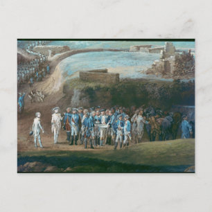 Die Belagerung Yorktown Postkarte