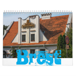 Die belarussische Stadt Brest Б Stadtstrassen р е  Kalender