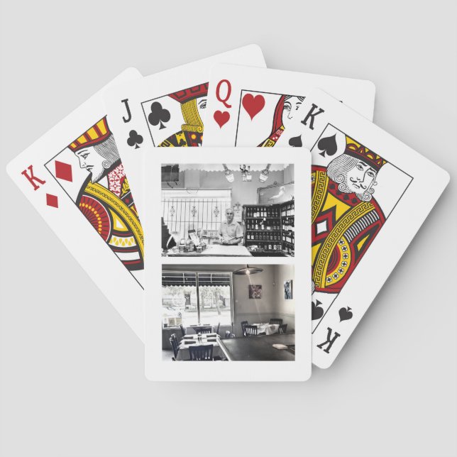 Die belebte Biene und der Raven Grill Spielkarten (Rückseite)