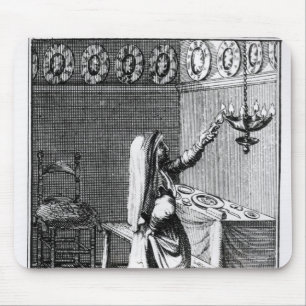 Die Beleuchtung der Sabbat-Kerzen Mousepad