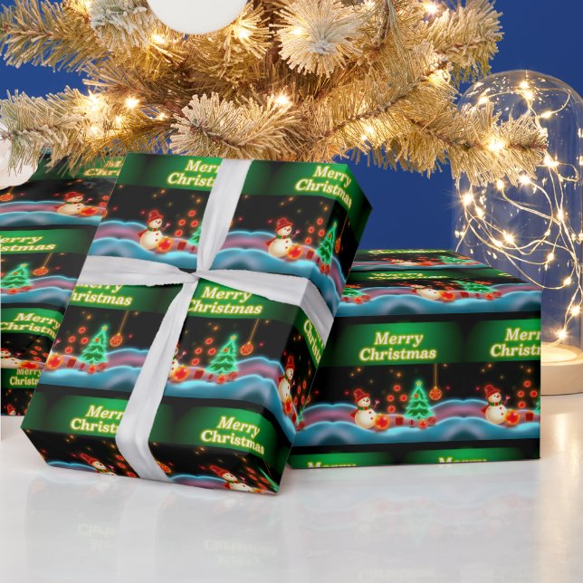 Die beliebte Weihnachts-Neon Holiday Collection Geschenkpapier (Feiertage)