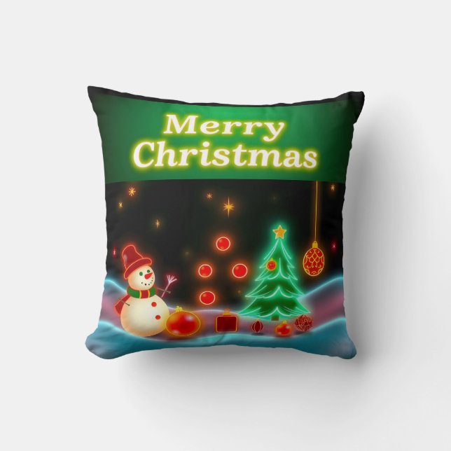 Die beliebte Weihnachts-Neon Holiday Collection Kissen (Vorderseite)
