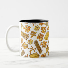 "Die beliebtesten italienischen Lebensmittel und G Zweifarbige Tasse