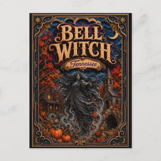 Die Bell Witch Tennessee Popcut Legenden Postkarte (Vorderseite)