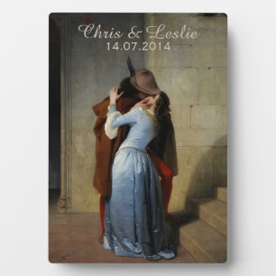 Die benutzerdefinierte Texttafel Kiss/Il Bacio Fotoplatte