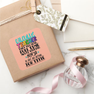 Die Berechnung des Lehrers erfolgt nur aufgrund de Quadratischer Aufkleber