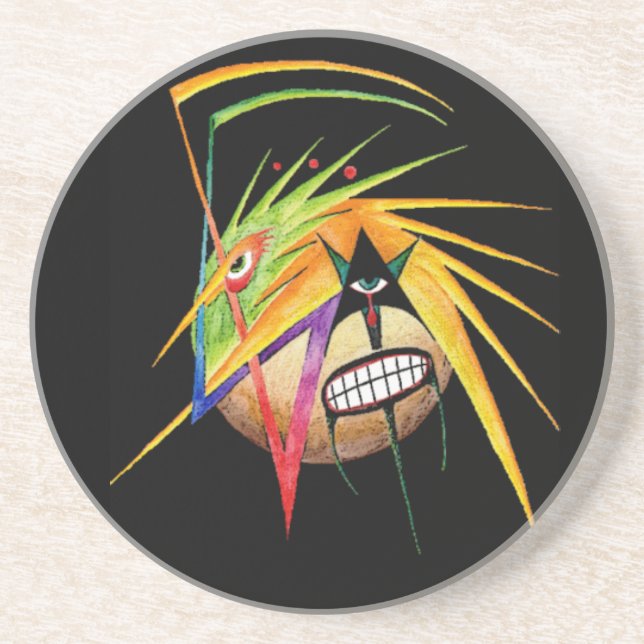 "Die Berechnung" Mandala-Getränk-Untersetzer Getränkeuntersetzer (Vorne)