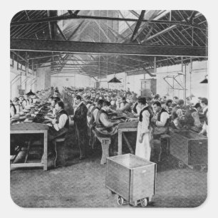 Die Bereiche der Zigarrenherstellung Quadratischer Aufkleber