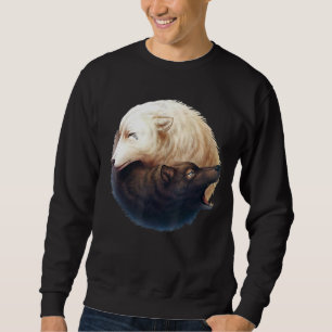 Die Berg-Ying-Yang-Wölfe Sweatshirt