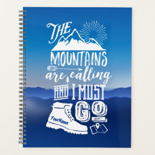 Die Berge fordern, dass ich Typografie machen muss Planer