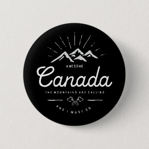 Die Berge in Kanada rufen mich an, dass ich mono d Button