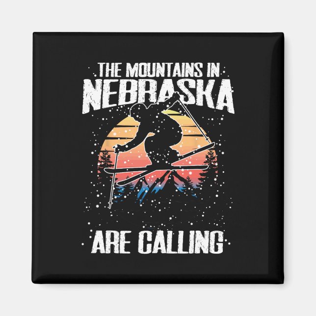 Die Berge in Nebraska fordern sonniges Skifahren Magnet (Vorne)