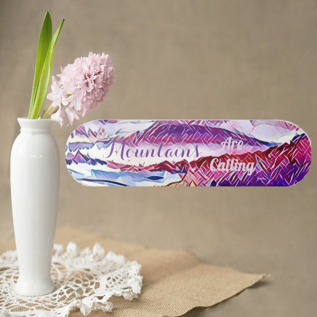 Die Berge nennen Abstrakte Schneealpen Skateboard (Von Creator hochgeladen)