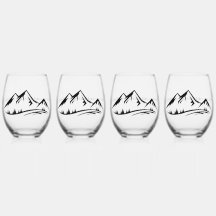 Die Berge nennen Design Wine Glass Set