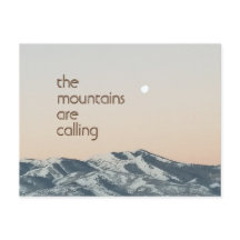 Die Berge nennen Foto Postkarte