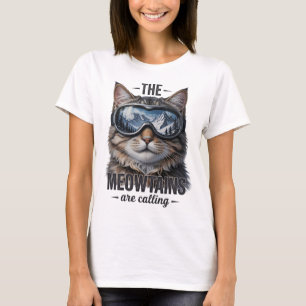 Die Berge nennen sich "Funny Cat Lover" T-Shirt