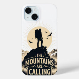 Die Berge rufen Abenteuer-Silhouette Case-Mate iPhone Hülle
